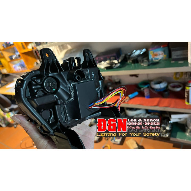 Bi Cầu LED B11 Cho Yamaha Exciter 155VVA/2020 Cắm Jack Zin + Rơ Le Dây Nguồn, Thiên Thần, Mắt Quỷ