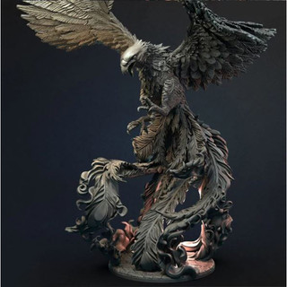 Tượng Phoenix Phượng Hoàng Bằng Chất Liệu Nhựa Resin - Cao 20 cm