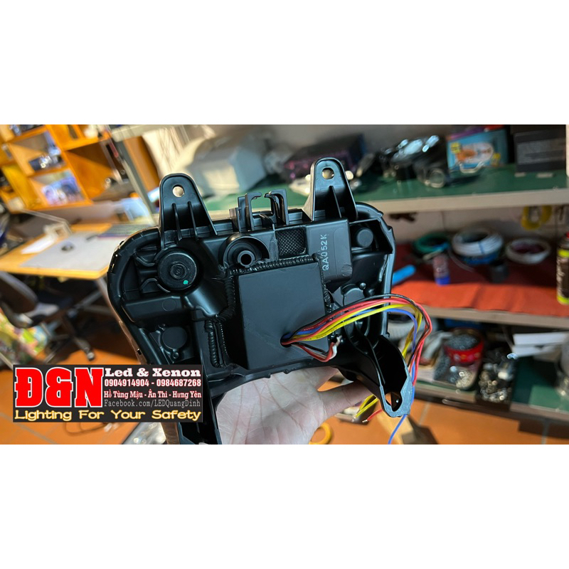 Bi Cầu LED B11 Cho Yamaha Exciter 155VVA/2020 Cắm Jack Zin + Rơ Le Dây Nguồn, Thiên Thần, Mắt Quỷ