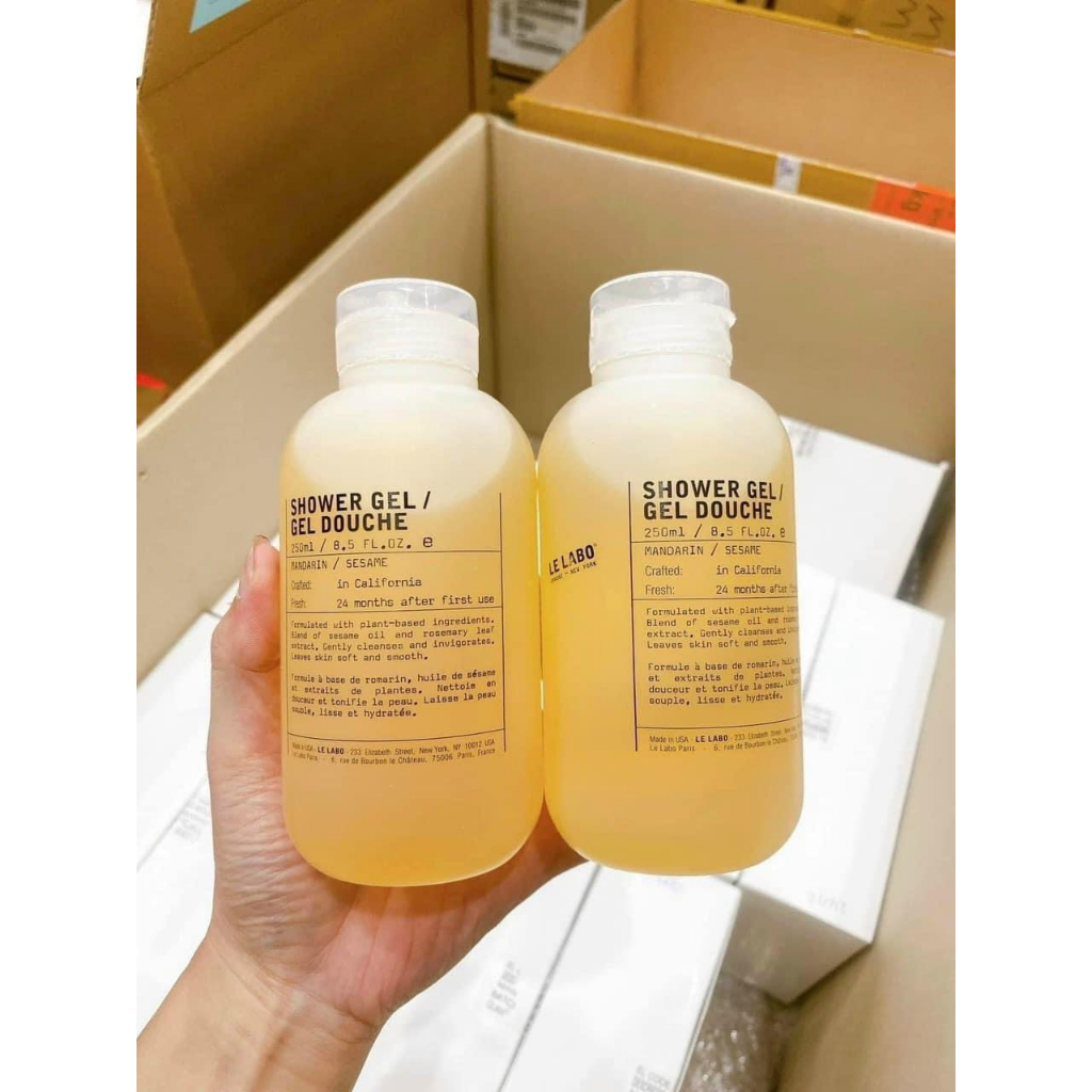 Chính hãng/ Đủ bill  Sữa tắm dưỡng ẩm Le Labo Santal 33 237ml, Mandarin/Hinoki Shower Gel 250ml