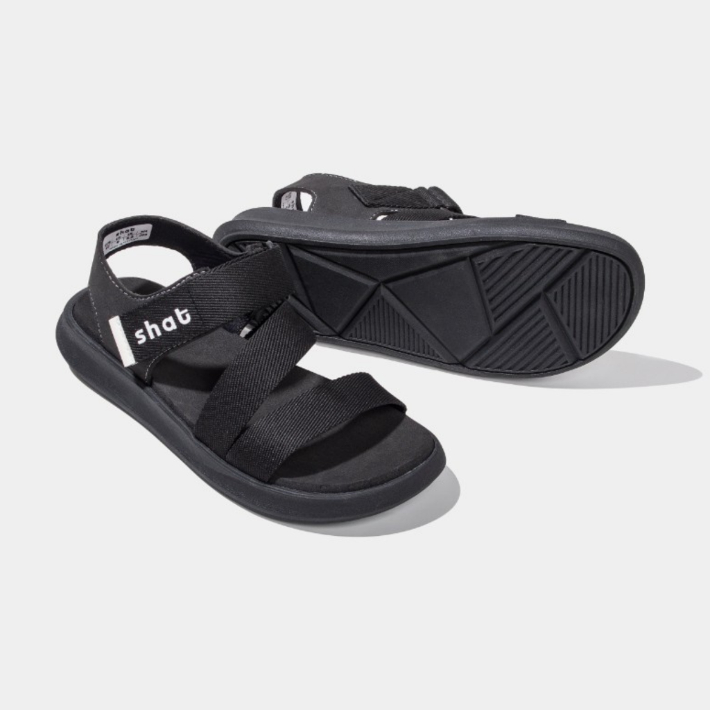 Giày Sandals Unisex Thời Trang Shat S2 Đế Be Quai Be Xanh Rêu S2M2525