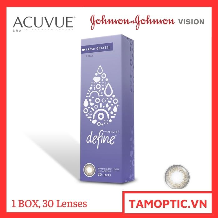 Kính Áp Tròng 1-Day Acuvue Define Fresh Grayzel Johnson&Johnson
