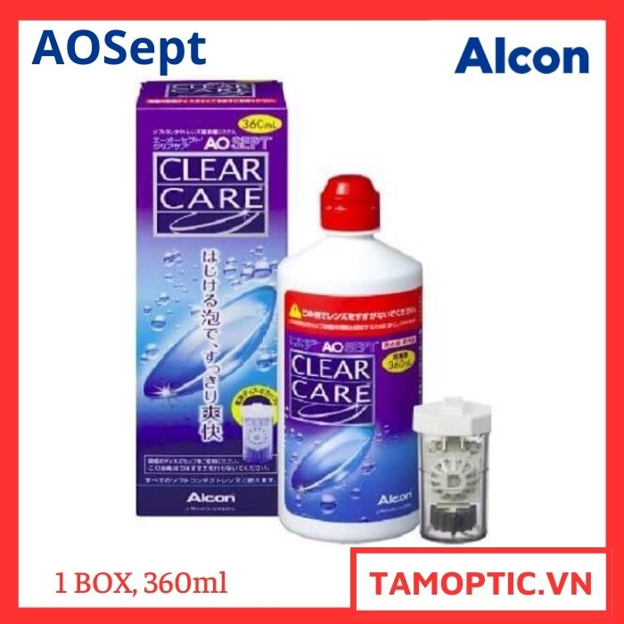 Dung Dịch Ngâm Kính Áp Tròng AOsept Clear Care 360ml Alcon/Cibavision