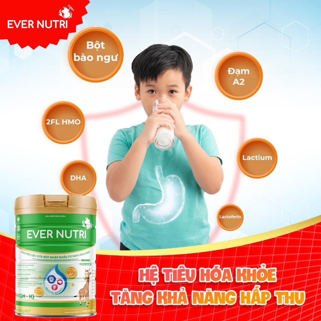 Sữa Ever Nutri cho bé trên 2 tuổi tăng cân và phát triển chiều cao