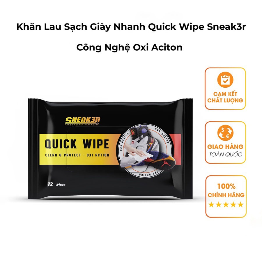 Khăn Lau Sạch Giày Nhanh Quick Wipe Sneak3r KLG01