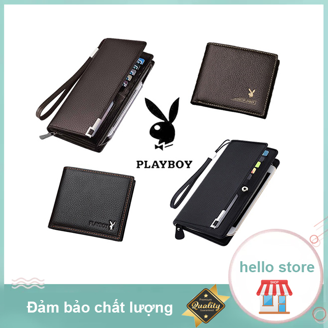 Ví Nam Playboy Ví Dài Nhiều Thẻ Ví Ngắn Khóa Kéo Đa Năng