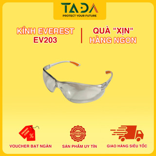 Kính bảo hộ lao động everest ev203 trắng tráng bạc