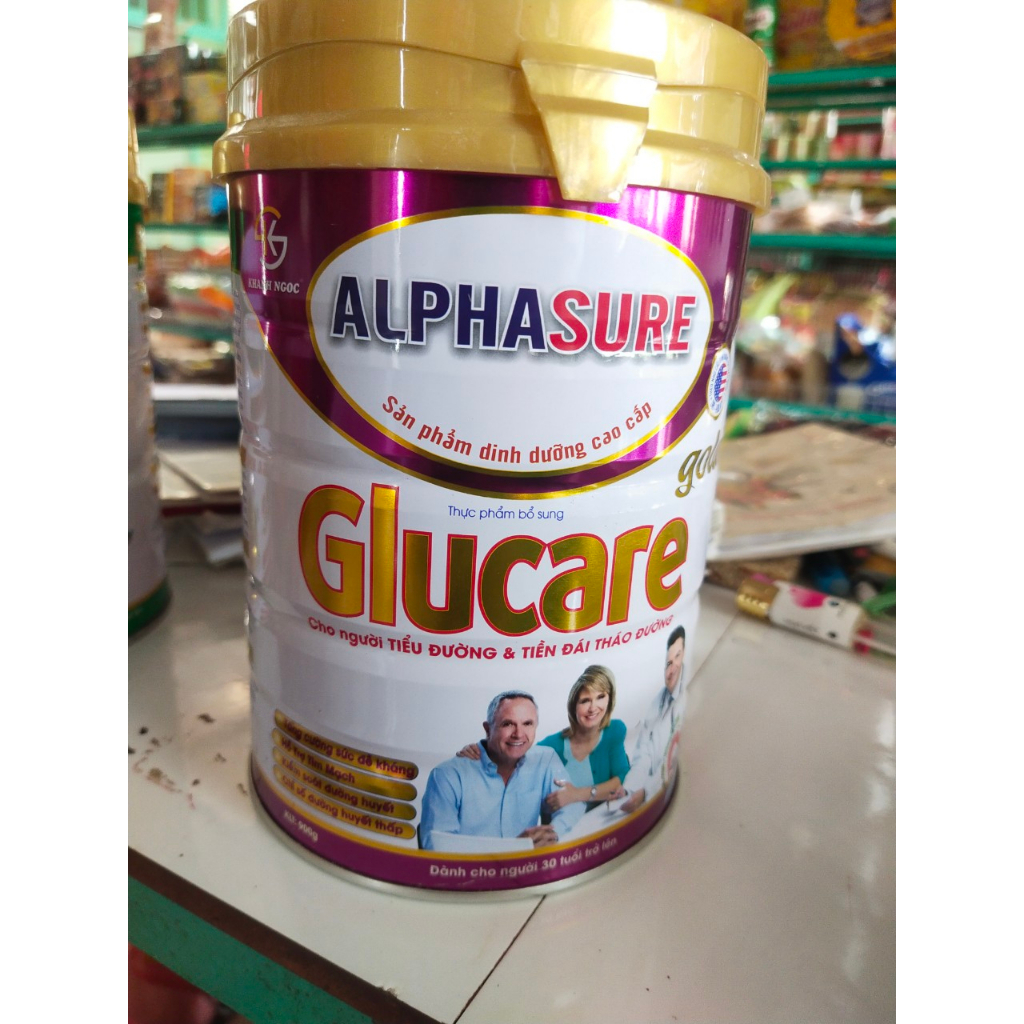 Sữa ALPHASURE GOLD GLUCARE 900g( dành cho người tiểu đường, tiền sử tiểu đường, ăn kiêng)