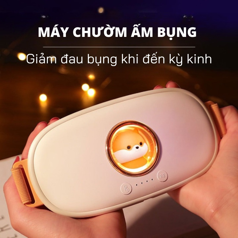 Đai Massage Bụng M28 - Có Hộp Quà Tặng - Máy Massage Đau Bụng Kinh - 4 Chế Độ Làm Ấm - Giảm Đau Hiệu Quả