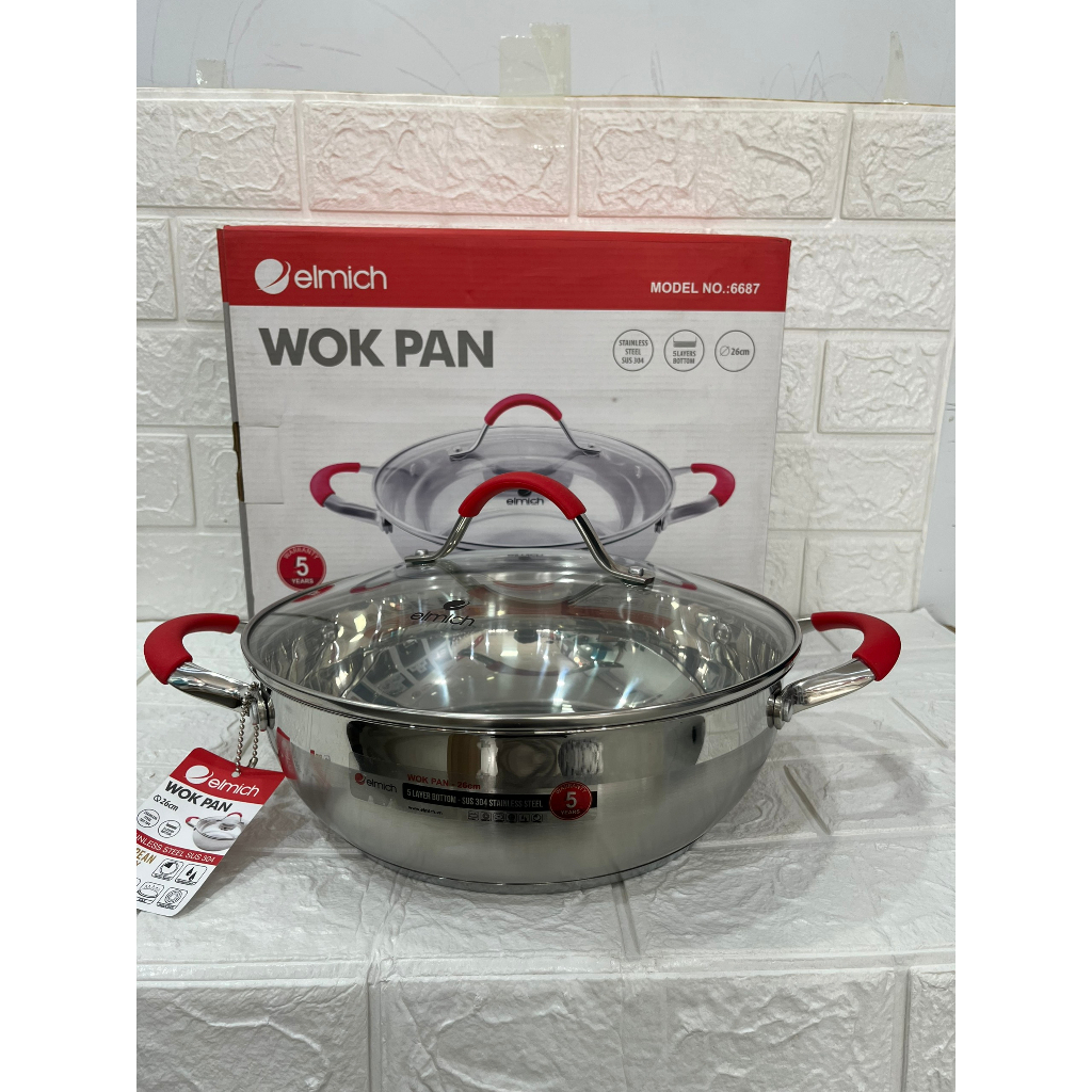 Nồi lẩu 5 đáy Inox 304 Elmich 26cm nhập khẩu Séc EL6687