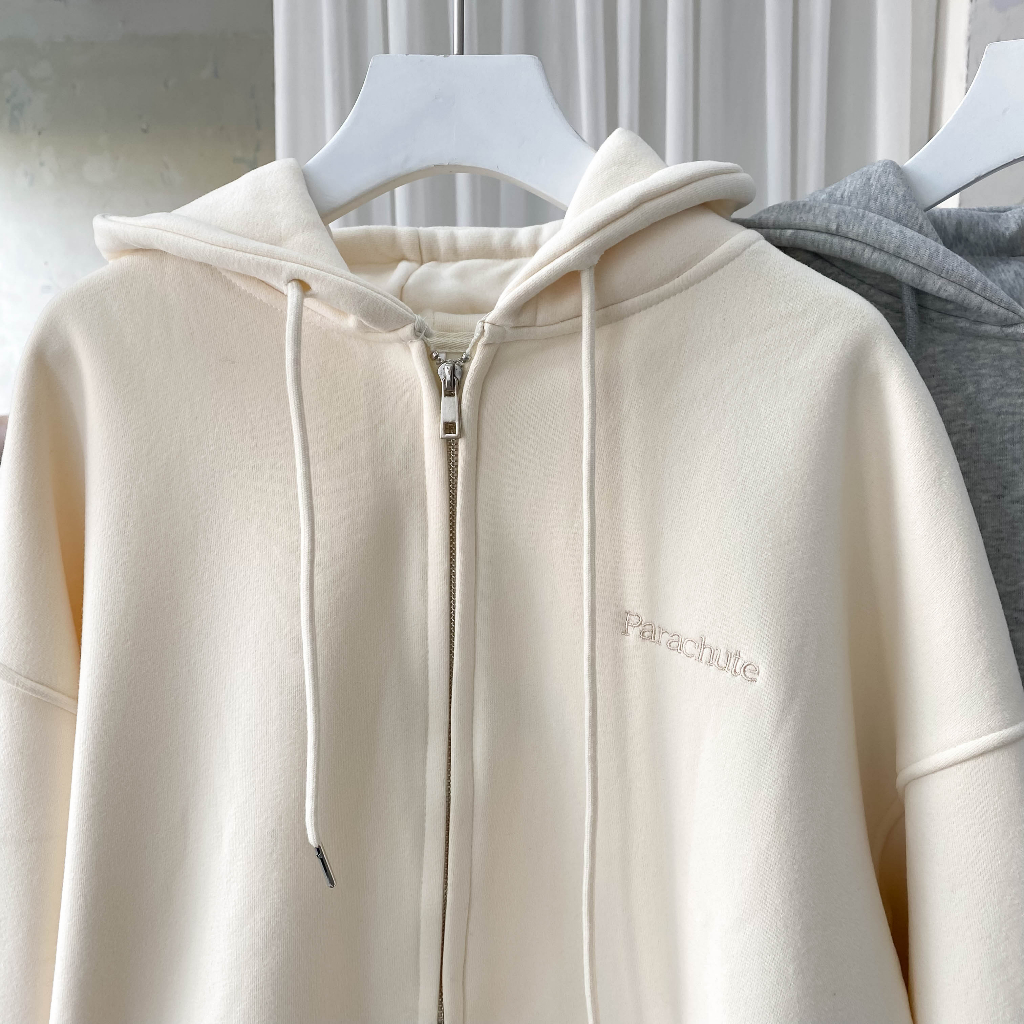 Áo khoác nỉ form rộng mũ thêu chữ Parachute trơn 2 màu LENCLOTHING 9401 | BigBuy360 - bigbuy360.vn