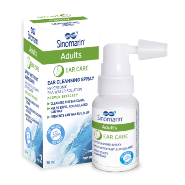 Vệ sinh tai & Ngừa nút ráy tai trẻ lớn & người lớn - SINOMARIN Adults Ear Care - 30ml - màu xanh