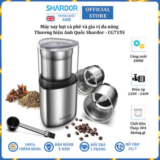 Máy xay cà phê và các loại hạt gia vị khác. Thương hiệu cao cấp Shardor CG715S - Công suất 200W