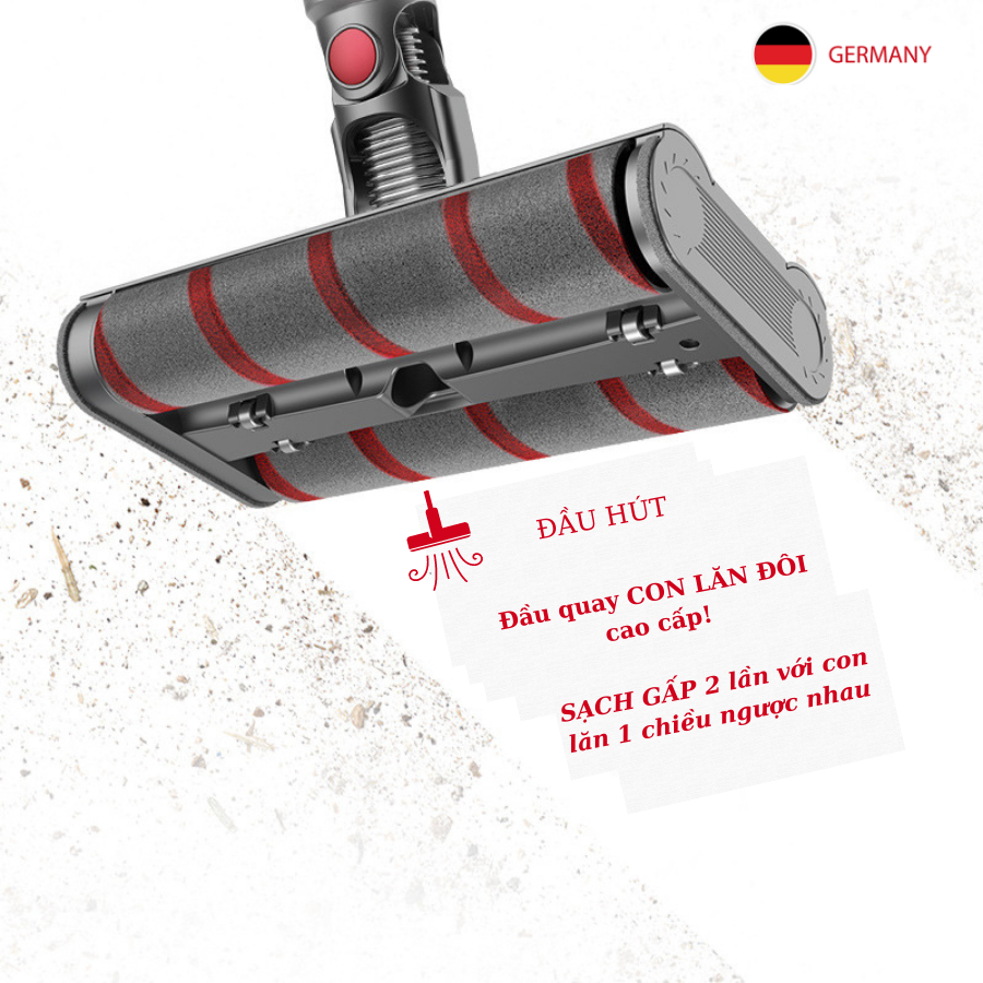 Máy hút bụi cầm tay không dây cảm ứng được cao cấp lực hút mạnh robot VKIT S5 PRO
