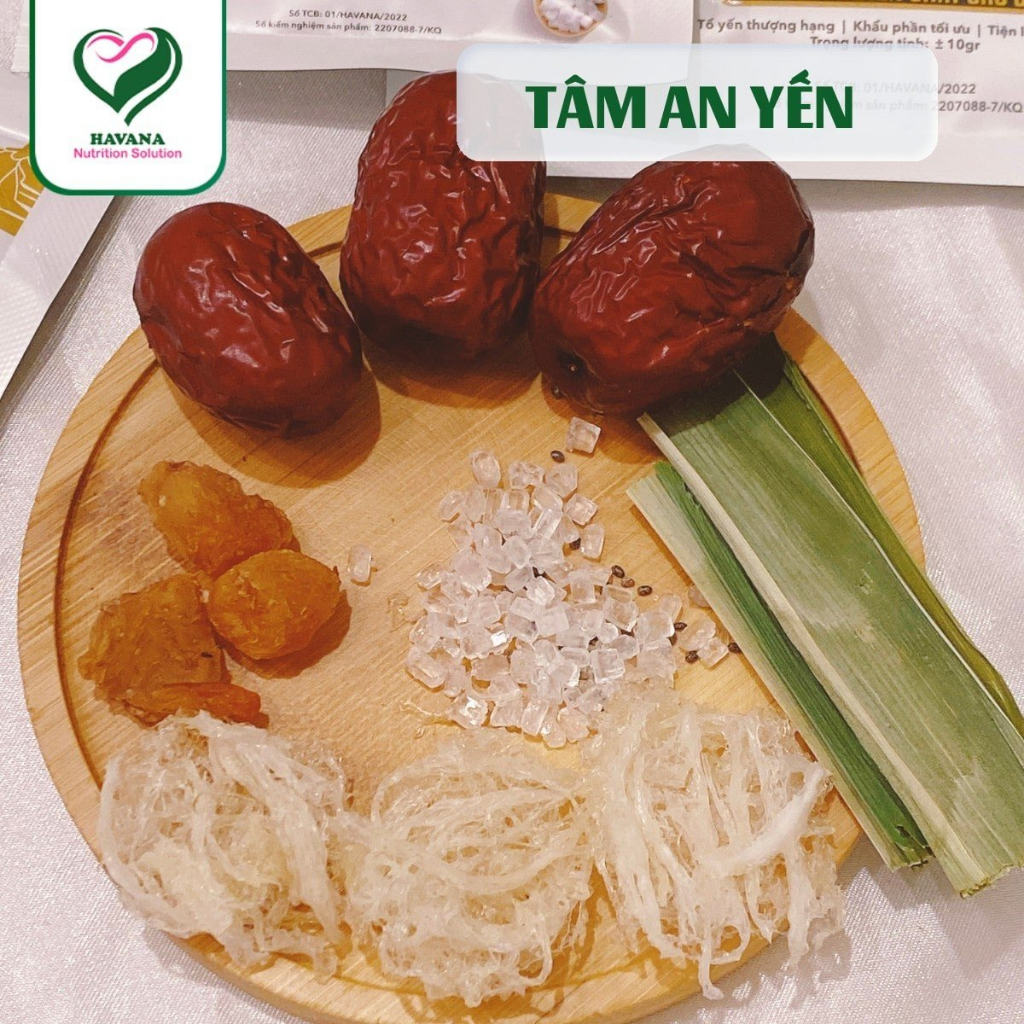 Yến sào cao cấp TÂM AN YẾN HAVANA yến tinh chế sợi kèm nguyện liệu gói 15g