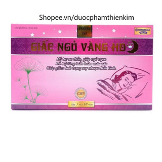 Giấc ngủ vàng hd Viên uống giúp ngủ ngon, ngủ sâu giấc, giảm khó ngủ - hộp 30 viên