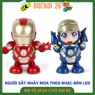 Robot Nhảy Múa Dance,Đồ chơi Mô Hình Người Sắt Nhảy Múa,Đồ chơi Iron man nhảy múa theo nhạc có đèn LED vui nhộn