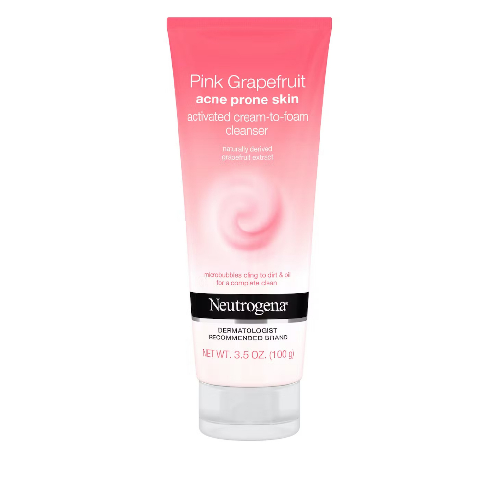 Sữa rửa mặt ngăn ngừa mụn Neutrogena® Pink Grapefruit Acne Prone Skin Activated Cream-to-Foam Cleanser 100g