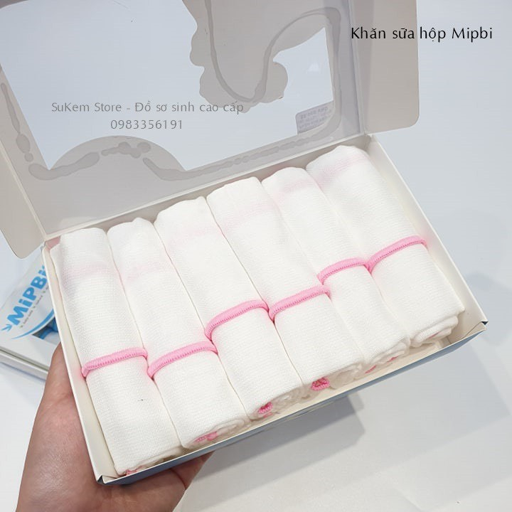 KHĂN SỮA MIPBI 4 lớp Hộp 6 chiếc