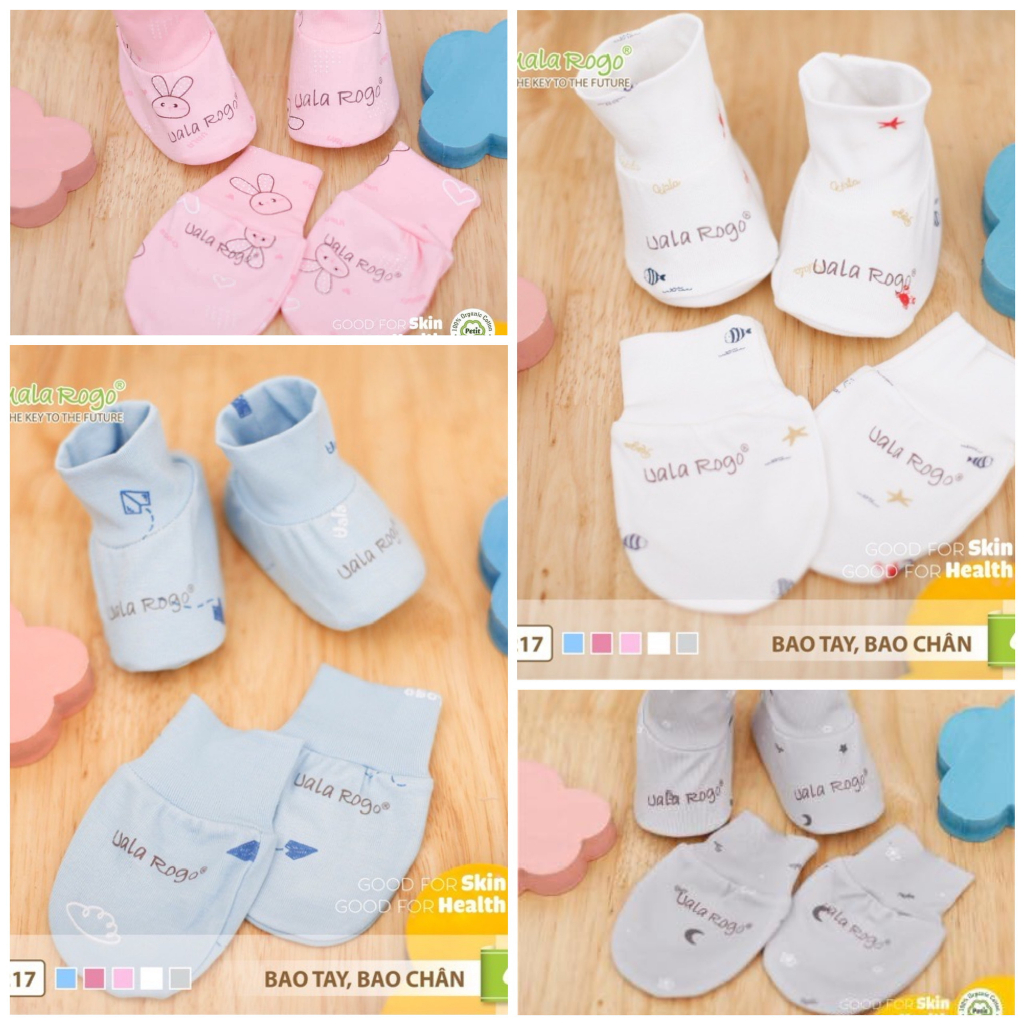Hàng chính hãng Set bao tay bao chân Uala&rogo -4 màu