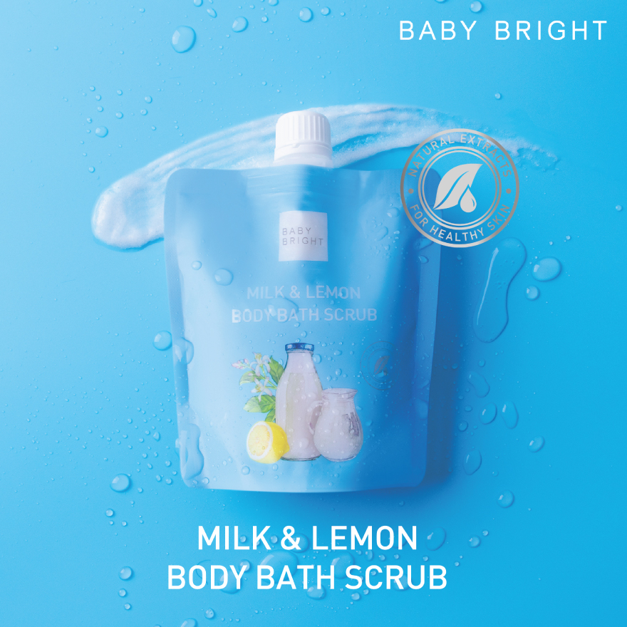 Muối Tẩy Da Chết Baby Bright Milk And Lemon Body Bath Scrub Muối Sữa Bò Và Chanh 250g