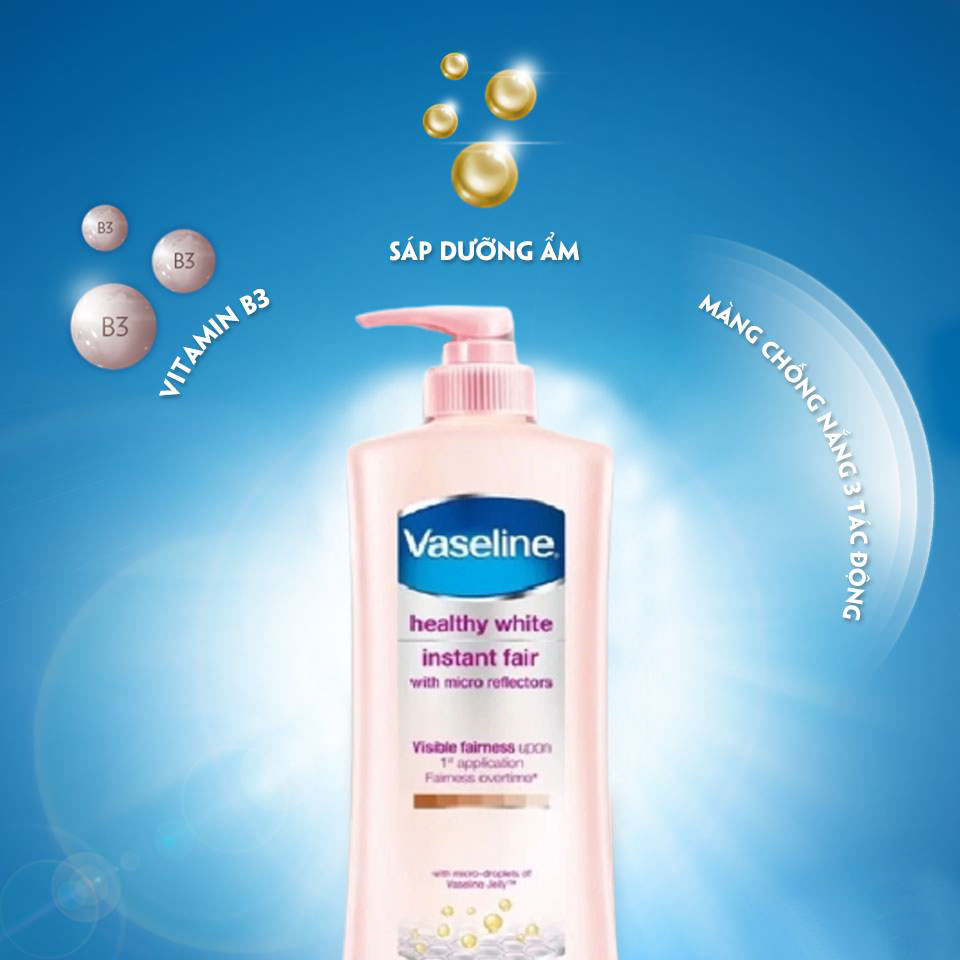 Sữa Dưỡng Thể Vaseline Healthy White Instant Fair Trắng Da 350ml