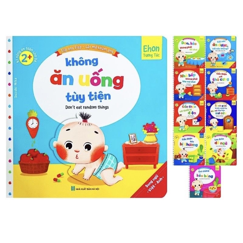 Sách Bộ Ehon tương tác: - Lật mở khám phá (2+) (10 quyển/ bộ)