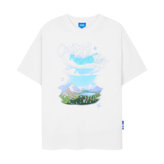 Áo thun unisex O'S Valley Tee màu trắng - Charm tee Onism