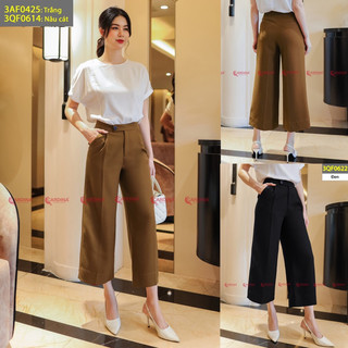 Quần nữ 𝐂𝐀𝐑𝐃𝐈𝐍𝐀 chất liệu tuyêt mưa cao cấp dáng suông lửng cạp quai nhê có khóa kéo. mã 3qf06