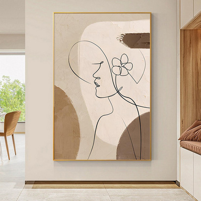 Tranh cô gái nghệ thuật tối giản phong cách hiện đại chất liệu canvas cao cấp có sẵn khung BH 5 năm tặng đinh treo