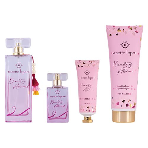 Bộ quà tặng 4 món nước hoa và dưỡng thể Nanette Lepore Beauty Abroad (Mỹ)