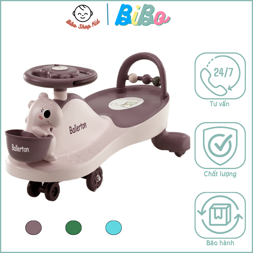Xe Chòi Chân Cho Bé 1 Tuổi Đến 3 Tuổi – Xe Lắc Đồ Chơi Đẩy Chân Thăng Bằng Có Nhạc Và Tựa Lưng ba màu - MK23016