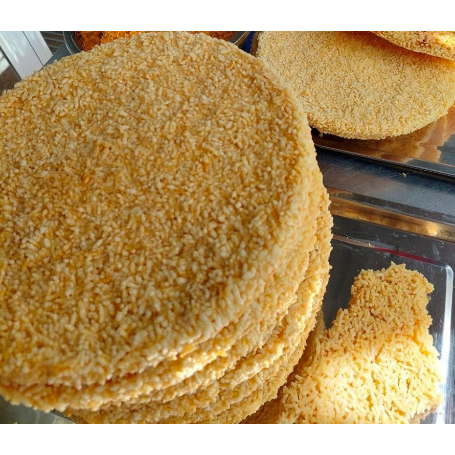 500gr cơm cháy chà bông Lày hòa _loại cơm tròn hạt gạo nhỏ giòn_kiểu đáy nồi truyền thống.