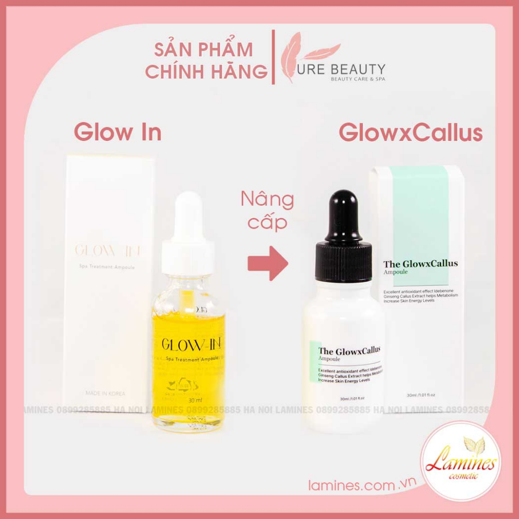 Combo Serum Glow-In + Retinolx Callus + GlowxCallus Căng Bóng Da, Cấp Ẩm Cấp Nước