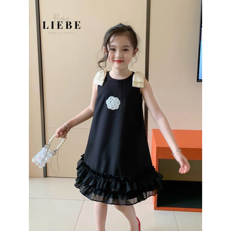 HTK- Váy sát nách nơ vai Liebe size 1/2y-8/9y