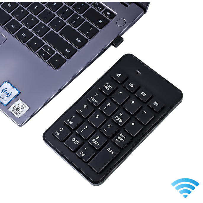 Bàn phím số phụ mini không dây wireless 23 phím