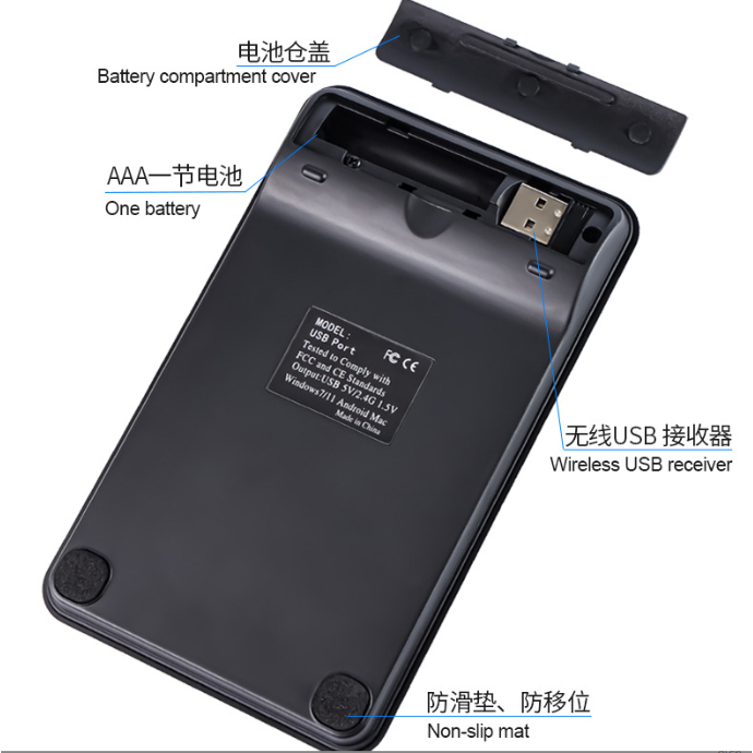 Bàn phím số phụ mini không dây wireless 23 phím