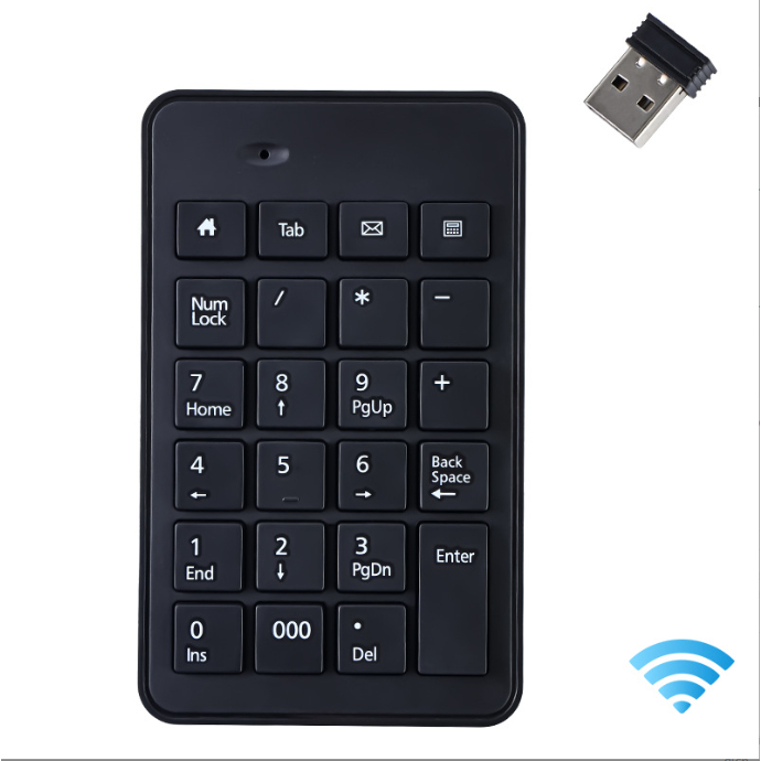 Bàn phím số phụ mini không dây wireless 23 phím