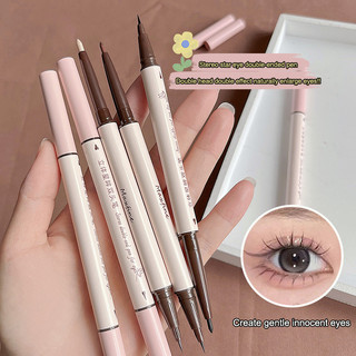 Bút kẻ mắt Maxfine, bút kẻ mắt 2 đầu không trôi vẽ bọng mắt eyeliner đen nâu nhũ bạc