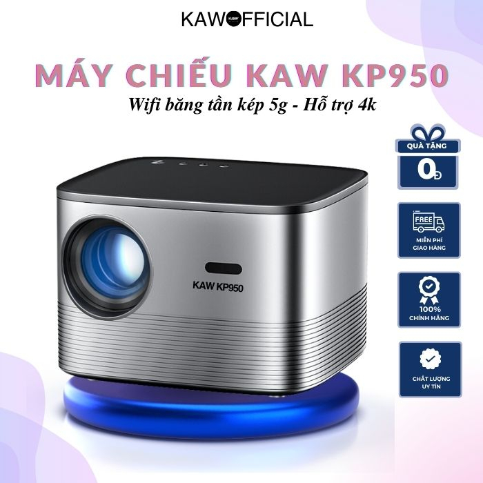 Máy chiếu mini KAW K950/K650 plus - Độ sáng lớn, độ phân giải Full HD 1080P - Hệ Điều Hành Có Sẵn, Bảo Hành 12 Tháng