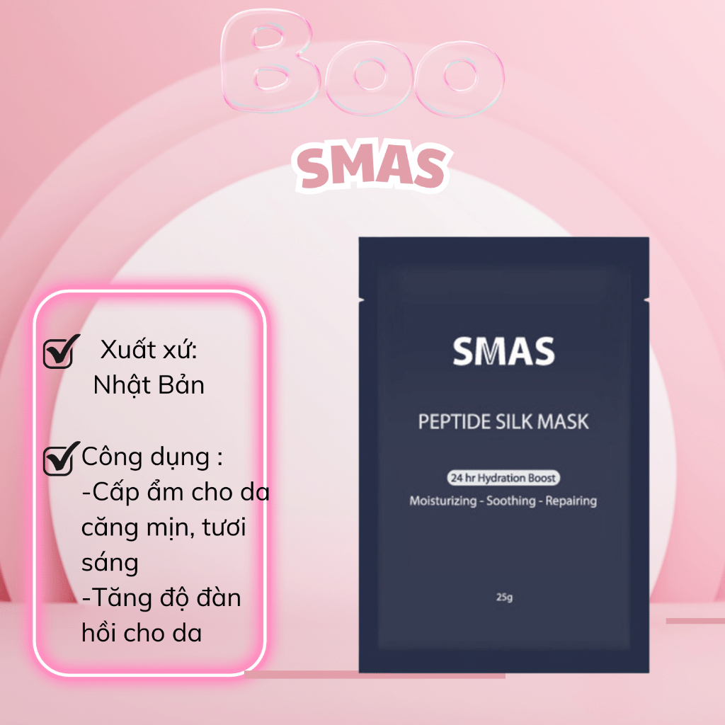 MẶT NẠ PHỤC HỒI SMAS PEPTIDE SILK MASK - 10 Miếng