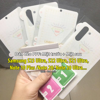 Dán dẻo ppf samsung s23, s23 ultra, s22 plus, s22 ultra, s21 ultra,note 10 plus, note 20, note 20 ultra