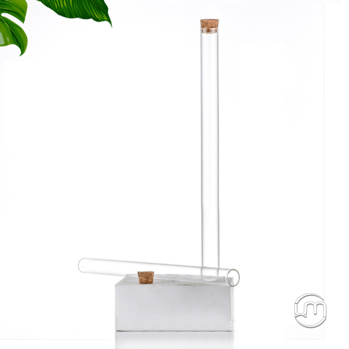 H22cm- Ống thủy tinh nút bần đựng nhang trầm