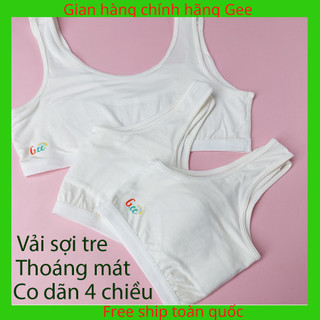 Áo lá học sinh nữ cấp 2 cấp 3 áo lót học sinh cao cấp Gee vải sợi tre kháng khuẩn thấm hút