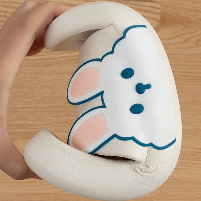 Dép quai ngang đế bánh mì ，hình thỏ con đáng yêu ，dép lê nữ thời trang đi trong nhà