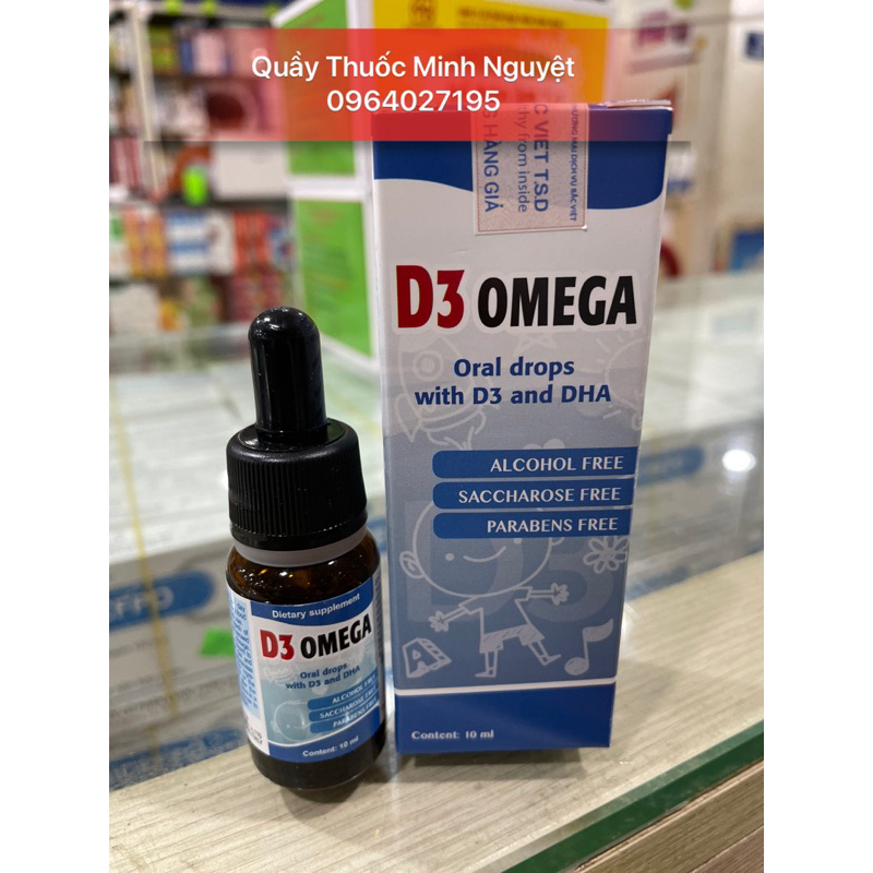 D3 Omega.Bổ Sung Vitamin D3,DHA Giúp Phát Triển Chiều Cao,Trí Não Toàn Diện Cho Bé