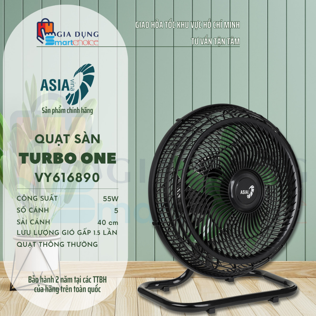 FLASH SALE QUẠT ASIA TURBO ONE - QUẠT SÀN ASIA VY616890 - QUẠT SIÊU MẠNH CÔNG SUẤT 55W - GIAO HỎA TỐC