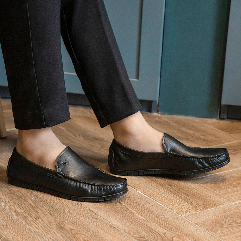 Giày lười nam MULGATI Classic Moccasin da bò cao cấp - 7590A-18