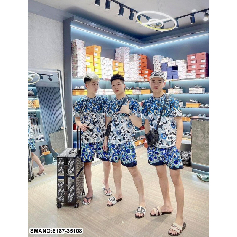 Bộ burlon chất cotton hè 2023 cho ae, áo chất cotton quần gió siêu đẹp