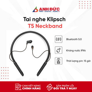 Tai nghe bluetooth Klipsch T5 Neckband - hàng chính hãng BH 12 tháng